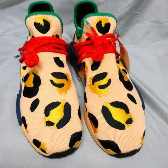 adidas Pharrell X NMD Human Race Animal Print Pulse Amber HP3221 Men's size 11 - Picture 2 of 8